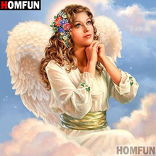 Homfun Full Square/Round Drill 5D DIY Diamond Painting "Beauty angel" 3D Embroidery Cross Stitch Home Decor Gift A11596 2024 - buy cheap