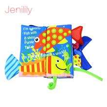 Baby Cartoon Soft Cloth Quiet Book Marine Animal Tail Cognition Toy Infant Early Educational Books Baby Toys 0-36 Months Kitap 2024 - buy cheap