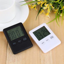 Temporizador digital com tela lcd grande, 2 cores, temporizador de cozinha, despertador, ímã, relógio de mesa digital 2024 - compre barato