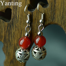 Yanting Natural Stone Earrings For Women Vintage Earrings Fashion Jewelry Tibetan Hollow Earing Brincos Handmade Gift 047 2024 - buy cheap