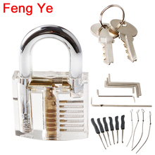 Прозрачный навесной замок Feng Ye с видимым замком для удаления ключа, набор экстракторов, слесарный инструмент 2024 - купить недорого