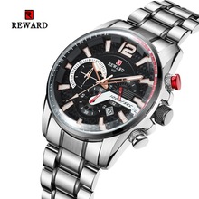 Reloj de recompensa para hombre, reloj a la moda con calendario completo de acero inoxidable para hombre, reloj deportivo resistente al agua para hombre 2024 - compra barato