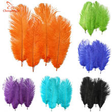 CHENGBRIGHT 100 Pcs 40-45cm Beautiful Colored Ostrich Feathers DIY Jewelry Accessories Wedding Decorations Plume Feather Ostrich 2024 - buy cheap
