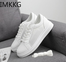 Women Casual Flats Lace-up Fashion Ladies Spring/Autumn Shoes designer White Breathble Sneakers A00308 2024 - buy cheap