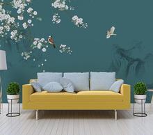 Custom wallpaper Hand-painted traditional flower and bird background wall 2024 - buy cheap