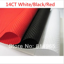 Фабричный магазин 14CT(14 шт.) Размер: 150X50cm Aida ткань белый/черный/красный Вышивка крестиком Бесплатная доставка 2024 - купить недорого