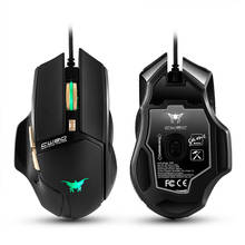 Gaming Mouse Ajustable 3800DPI 6 Buttons Optical USB Game Mouse Mice Gamer 4 Color Breathing Variable Lights for Gamer PC MAC 2024 - buy cheap