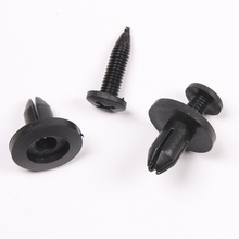 50Pcs 6mm Hole Auto Car Door Trim Panel Plastic Rivet Clip Fastener Black Universal Fit 2024 - buy cheap