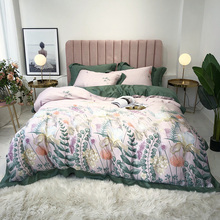 Plants and flowers Bedding Sets Queen/King Size Duvet Cover Set Bedclothes super soft tencel Bed Linen Quilt Cover 2024 - buy cheap