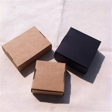 Caja de Papel Kraft para almacenamiento de jabón hecho a mano, embalaje pequeño para regalo de fiesta de boda, color blanco 2024 - compra barato