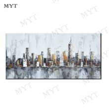 MYT Hot Sale New York Canvas Oil Paintings Modern Abstract Nice Oil Painting On Canvas Wall Picture For Living Room Home Decor 2024 - buy cheap