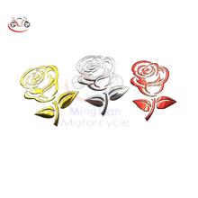 Car Styling Reflective Universal  Auto Motorcycle Stickers Car Body Decor Flower Car Stickers 3D Cutout Rose Golden/Silver 2024 - buy cheap