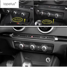 Lapetus Accessories Fit For Audi A3 V8 2014 - 2019 ABS Central Control Air Conditioning AC Switch Panel Molding Cover Kit Trim 2024 - buy cheap