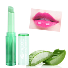 Bálsamo labial hidratante para mujer, maquillaje con planta de Aloe Vera, nutritivo, con cambio de temperatura, Color, gran oferta 2024 - compra barato