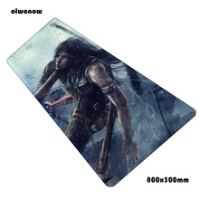 Tomb raider-alfombrilla de ratón ergonómica para gaming, accesorios de dibujos animados para notebook, alfombrilla ergonómica para gamer, 800x300x2mm 2024 - compra barato