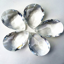 Bauhinia-candelabro de cristal transparente, 30 unids/lote, calidad AAA, 50mm, prismas colgantes, piezas de iluminación de cristal 2024 - compra barato