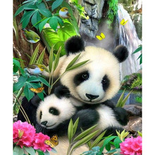 5D DIY pintura de diamante Animal Panda completo redondo/cuadrado diamante bordado de punto de cruz Stitch diamante cristal Mural regalo 2024 - compra barato