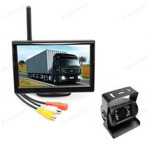 TFT LCD 5 inch Car Monitor For Truck Bus 2.4G Wireless with 18 IR LED Night Vision Rear View back up Camera 12V-24V 2024 - buy cheap