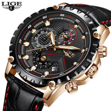 Mens Watches Top Brand Luxury LIGE Quartz Watch Men Sport Chronograph Military Leather Strap Male Watches relogio masculino 2024 - buy cheap