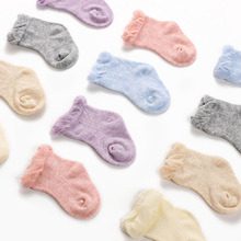 Conjunto de 3 pares de calcetines de algodón suave para bebé recién nacido, calcetines de suelo para niño y niña, calcetines para recién nacidos 2024 - compra barato