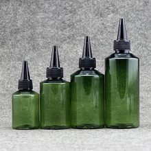 Recipiente de cosméticos vazio com tampa de bico fino, loção líquida diy de 50/100/150/200ml cor verde profunda, frascos de plástico 2024 - compre barato