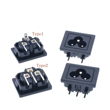 250VAC 2.5A AC power socket C6 Inlet Power Socket Connector Plug  IEC320 C6 3Pin Panel Power Inlet Socket 2024 - buy cheap