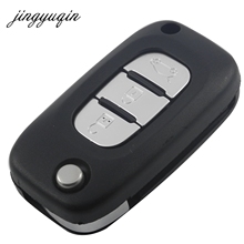 jingyuqin 10pcs 3 Buttons Car Remote Key Case Cover for Renault Fluence Clio /Megane /Kangoo Modus Flip Folding Fob Shell 2024 - buy cheap