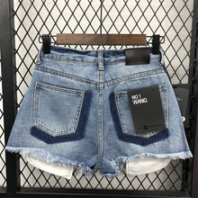 Sexy Ripped Hole Fringe high waist Denim Shorts Women Casual Pocket Jeans Shorts Summer Girl Vintage blue Hot Short Jeans Women 2024 - buy cheap