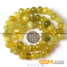 8-10x12-14mm freeform Lemon Stone Beads Natural Stone Beads DIY Loose Beads For Bracelet Making Strand 15" Wholesale ! 2024 - buy cheap