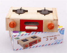 New wooden toy Kitchen toy set Simulation  Gas stoves Baby toy Free shipping 2024 - buy cheap