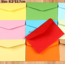 100pcs/lot-8.2*11.7cm Colorful Mini Kraft Envelope Business VIP Card Small Wedding Party Invitation Card Paper Envelopes 2024 - buy cheap