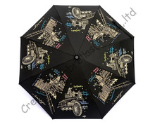 5 times black coating,100%sunscreen,UPF>50+,parasol,8k ribs,three fold auto open&auto close umbrellas,windproof,black,promotion 2024 - buy cheap