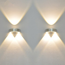 Lámpara LED de pared de aluminio para interior, iluminación moderna para el hogar, decoración interior, AC 90V-260V, 3W 2024 - compra barato