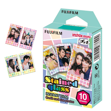 Genuine fujifilm fuji instax vitrais filme 10 folhas de papel fotográfico para mini 8 9 11 liplay câmera share SP-1 SP-2 link impressora 2024 - compre barato