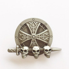 Retail Distribute New Vintage Sword Skull Belt Buckle BUCKLE-3D043AS Free Shipping 2024 - buy cheap