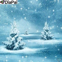 DiaPai 5D DIY Diamond Painting 100% Full Square/Round Drill "Snow landscape" Diamond Embroidery Cross Stitch 3D Decor A23856 2024 - buy cheap