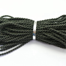 32.8 Feets Black Twist Cord String Twine Rope Bracelet Jewelry Synthetic Silk 2024 - buy cheap