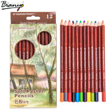12 Color Soft Pastel Pencils Wood Color/Skin Pastel Colored Pencils For Drawing School Lapices De Colores Stationery Supplies 2024 - buy cheap