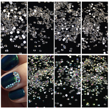 Diamantes de imitación planos para uñas, cristales no Hotfix, decoración 3D para uñas 2024 - compra barato