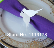 Cheap paper napkin ring birds napkin holder wedding napkin holders buckles Wedding Party Decorations white 2024 - buy cheap