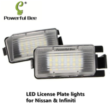 2 x LED license plate lamp lights CE E8 white CANBUS original car location for Nissan Versa GT-R Cube Infiniti G35 G37 2024 - buy cheap
