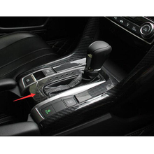 Carbon Fiber ABS Car Console Interior Gear Shift Box Frame Cover Trim Styling For Honda Civic 2016 2017 LHD 2024 - buy cheap