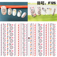 1 sheet ADhesive mixed design  nail decals Nails Art decorations Stickers nail accessories beauty manicure tool F125-127 2024 - buy cheap