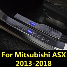 For Mitsubishi ASX 2013-2018 Black stainless steel welcome pedal refires door sill strip parts Interior decoration Accessories 2024 - buy cheap