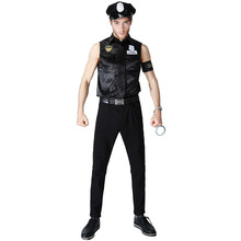 Halloween Costumes Adult America U.S. Police Dirty Cop Officer Costume Top Shirt Fancy Cosplay Clothing for Men 2024 - buy cheap