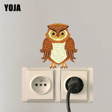 YOJA Cartoon Lovely Colored Owl Switch Sticker Decor Living Room Bedroom Wall 10SS0071 2024 - buy cheap