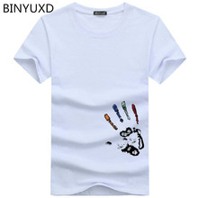 BINYUXD Summer Cotton short sleeves t-shirt men Fashion doodle Print  t shirt funny t shirts men tops tees casual tshirt men 2024 - buy cheap