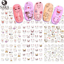 12 Designs Cartoon Nail Art Water Transfer Sticker DIY Wraps Women Mixed Decals Nail Tips Decoration Manicure SAA1357-1368 2024 - buy cheap