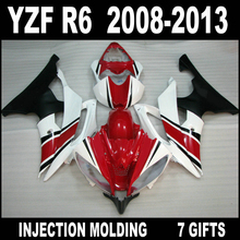 7 regalos carenados para YAMAHA R6 2008, 2009 - 2013 carenados 08 09 10 11 12 13 rojo blanco Negro plano YZF R6 carenado kits de UJG75 2024 - compra barato