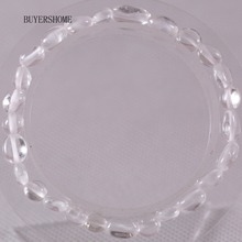 Feminino pulseira jóias presente artesanal estiramento natural contas de pedra branco cristal pulseira 1 pçs h1322 2024 - compre barato